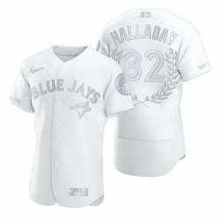 Blue Jays 32 Roy Halladay White Nike Flexbase Fashion Jersey