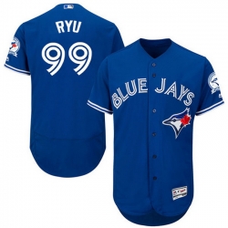 Blue Jays 99 HyunJin Ryu Blue Flexbase Authentic Collection Stitched MLB Jersey