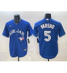 Men Toronto Blue Jays  5 Daulton Varsho Royal 2025 Cool Base Stitched Baseball Jersey
