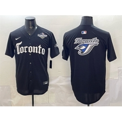 Men Toronto Blue Jays Team Big Logo Black 2025 World Series Gothic North Edition Limited Stitched Baseball Jersey