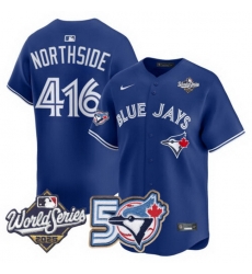 Men Women Youth Blue Jays 50th Patch 2025 World Series Royal 416 Northside Stitched Jersey 