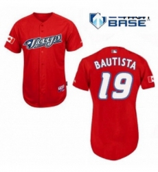 Mens Majestic Toronto Blue Jays 19 Jose Bautista Replica Red Cool Base MLB Jersey