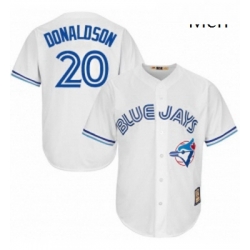 Mens Majestic Toronto Blue Jays 20 Josh Donaldson Authentic White Cooperstown MLB Jersey