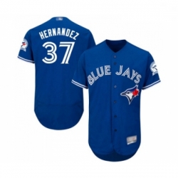 Mens Toronto Blue Jays 37 Teoscar Hernandez Royal Blue Alternate Flex Base Authentic Collection MLB JerseyBase