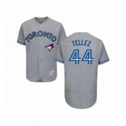 Mens Toronto Blue Jays 44 Rowdy Tellez Grey Road Flex Base Authentic Collection Baseball Jersey