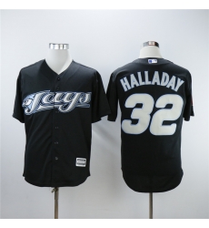 Men's Toronto Blue Jays Jerseys #32 Roy Halladay Jerseys Black 2008