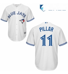 Womens Majestic Toronto Blue Jays 11 Kevin Pillar Authentic White MLB Jersey