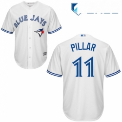 Youth Majestic Toronto Blue Jays 11 Kevin Pillar Authentic White Home MLB Jersey