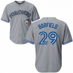 Youth Majestic Toronto Blue Jays 29 Jesse Barfield Authentic Grey Road MLB Jersey 