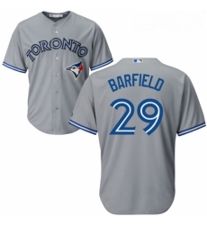 Youth Majestic Toronto Blue Jays 29 Jesse Barfield Replica Grey Road MLB Jersey 