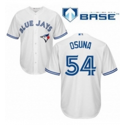 Youth Majestic Toronto Blue Jays 54 Roberto Osuna Replica White Home MLB Jersey