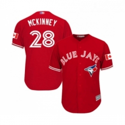 Youth Toronto Blue Jays 28 Billy McKinney Replica Scarlet Alternate Baseball Jersey 