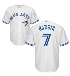 Youth Toronto White Jays Tony Batista #7 Majestic Royal Cool Base Stitched Jersey