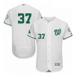 Mens Majestic Washington Nationals 37 Stephen Strasburg White Celtic Flexbase Authentic Collection MLB Jersey