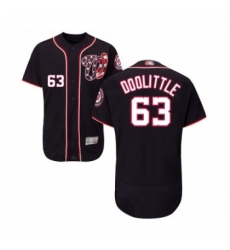 Mens Washington Nationals 63 Sean Doolittle Navy Blue Alternate Flex Base Authentic Collection Baseball Jersey