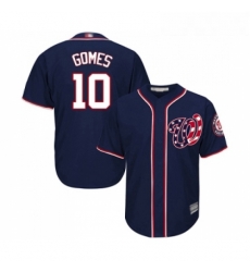 Youth Washington Nationals 10 Yan Gomes Replica Navy Blue Alternate 2 Cool Base Baseball Jersey 