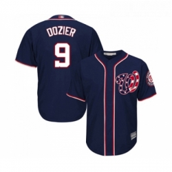 Youth Washington Nationals 9 Brian Dozier Replica Navy Blue Alternate 2 Cool Base Baseball Jersey 