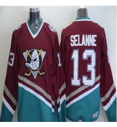 Anaheim Ducks #13 Teemu Selanne Red CCM Throwback Stitched NHL Jersey