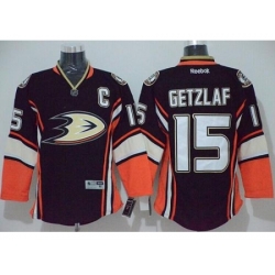 Anaheim Ducks #15 Ryan Getzlaf Stitched Black Third NHL Jersey