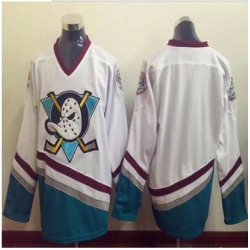 Anaheim Ducks Blank White CCM Throwback NHL Jersey