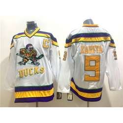 Ducks 9 Paul Kariya White CCM Jersey