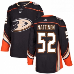 Mens Adidas Anaheim Ducks 52 Julius Nattinen Authentic Black Home NHL Jersey 