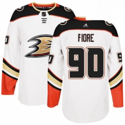 Mens Adidas Anaheim Ducks 90 Giovanni Fiore Authentic White Away NHL Jersey 