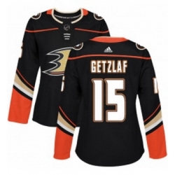 Womens Adidas Anaheim Ducks 15 Ryan Getzlaf Authentic Black Home NHL Jersey 