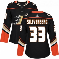 Womens Adidas Anaheim Ducks 33 Jakob Silfverberg Premier Black Home NHL Jersey 