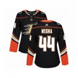 Womens Adidas Anaheim Ducks 44 Jaycob Megna Premier Black Home NHL Jersey 