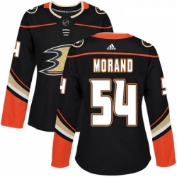 Womens Adidas Anaheim Ducks 54 Antoine Morand Premier Black Home NHL Jersey 