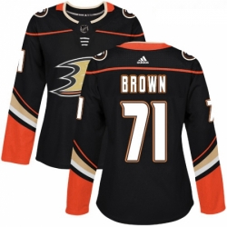 Womens Adidas Anaheim Ducks 71 JT Brown Authentic Purple Fights Cancer Practice NHL Jersey 