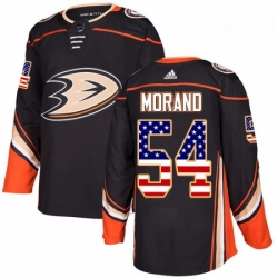 Youth Adidas Anaheim Ducks 54 Antoine Morand Authentic Black USA Flag Fashion NHL Jersey 