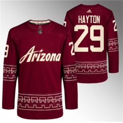 Men Arizona Coyotes 29 Barrett Hayton Garnet Alternate Pro Jersey