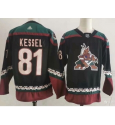 Men Arizona Coyotes 81 Phil Kessel Throwback Kachina Black Jersey