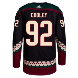 Men Arizona Coyotes #92 Logan Cooley Adidas Authentic Alternate Jersey black