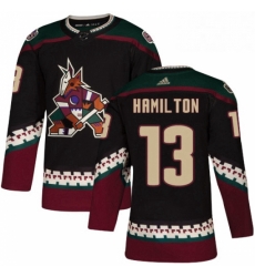 Mens Adidas Arizona Coyotes 13 Freddie Hamilton Authentic Black Alternate NHL Jersey 