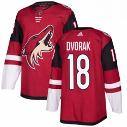 Mens Adidas Arizona Coyotes 18 Christian Dvorak Premier Burgundy Red Home NHL Jersey 