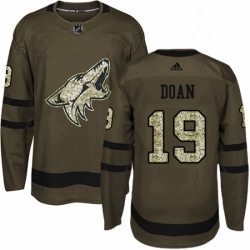 Mens Adidas Arizona Coyotes 19 Shane Doan Premier Green Salute to Service NHL Jersey 