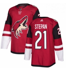 Mens Adidas Arizona Coyotes 21 Derek Stepan Authentic Burgundy Red Home NHL Jersey 