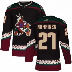 Mens Adidas Arizona Coyotes 27 Teppo Numminen Premier Black Alternate NHL Jersey 