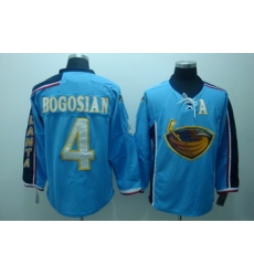 Atlanta Thrashers 4 Zach Bogosian Blue Jerseys With C Patch