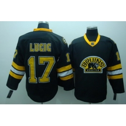 Boston Bruins 17 Milan Lucic Black Jerseys