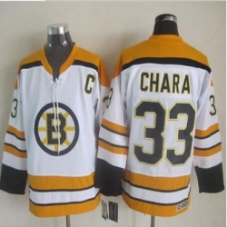 Boston Bruins #33 Zdeno Chara White CCM Throwback Stitched NHL Jersey