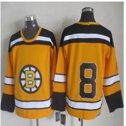 Boston Bruins #8 Cam Neely Yellow CCM Throwback Stitched NHL Jersey