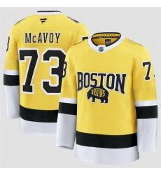 Men Boston Bruins 73 Charlie McAvoy Gold 2026 Stadium Series Stitched Hockey Jersey Men Boston Bruins 73 Charlie McAvoy Gold 2026 Stadium Series Stitched Hockey Jersey