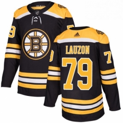 Mens Adidas Boston Bruins 79 Jeremy Lauzon Authentic Black Home NHL Jersey 