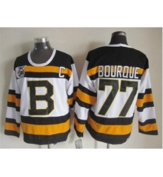 NHL Boston Bruins #77 Ray Bourque white jerseys[m&n 75th]