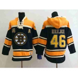 nhl jerseys boston bruins #46 hrejgi black-yellow[pullover hooded sweatshirt patch A]