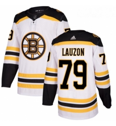 Youth Adidas Boston Bruins 79 Jeremy Lauzon Authentic White Away NHL Jersey 